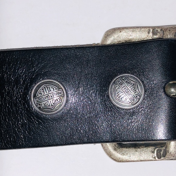 Harley Davidison Black Silver Metal Letters Belt - Picture 8 of 8